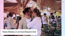 Thylane Blondeau amoureuse : fougueux bisou de son fiancé Benjamin pour ses 21 ans