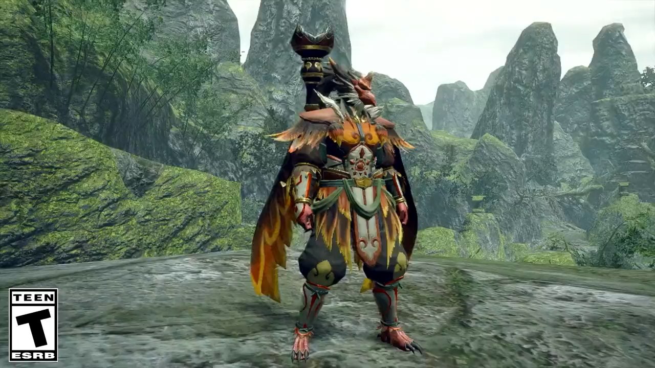 Monster Hunter Rise Sunbreak : Armure Bishaten Orange