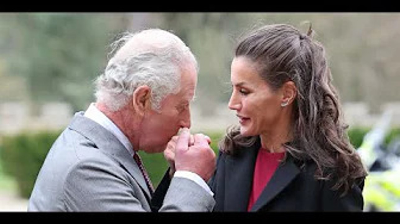 A Royal Greeting! Prince Charles Is Joined by Queen Letizia of Spain for Rare Joint Outing