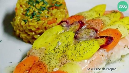 Saumon en papillote aux carottes