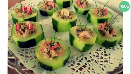 Rondelles de concombre à la sardine