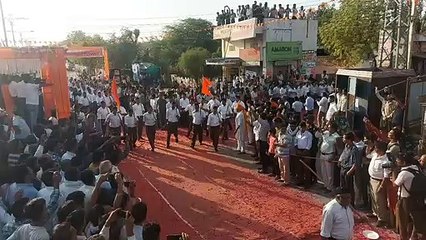 स्वयं सेवकों की कदमताल से थम गया डीडवाना शहर
