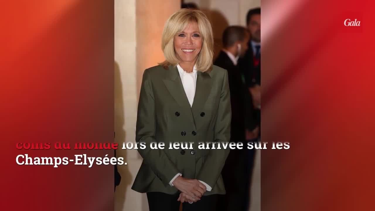 PHOTOS – Brigitte Macron fashion sous la pluie : son manteau à plus de 3 000 euros fait le buzz