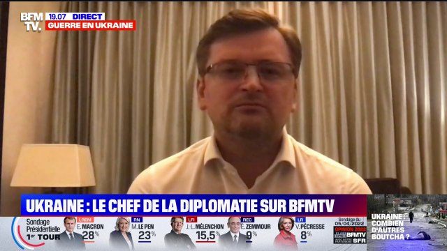 Boutcha: À l'heure actuelle, le bilan s'élève à 400 personnes tuées , annonce le chef de la diplomatie ukrainienne