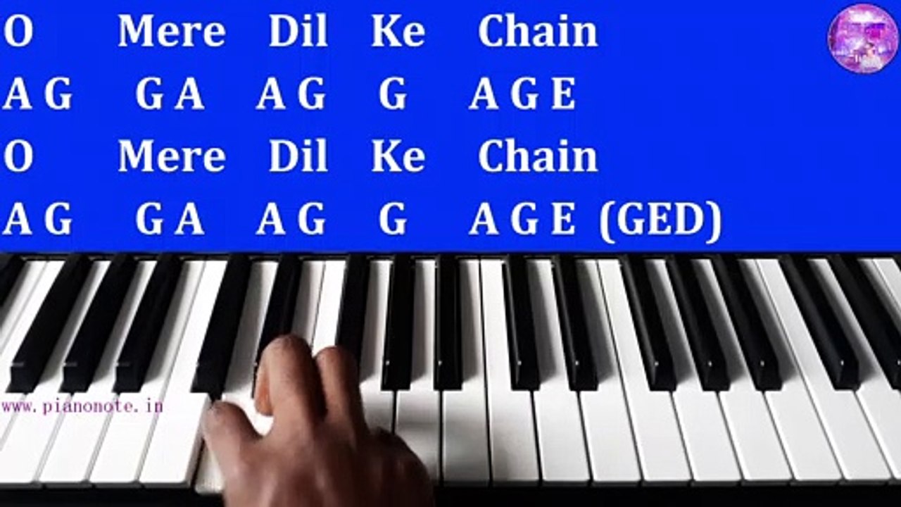 O Mere Dil Ke Chain Piano Tutorial with Notes | Mere Jeevan Sathi | Julius Murmu Keyboard | ओ मेरे दिल के चैन
