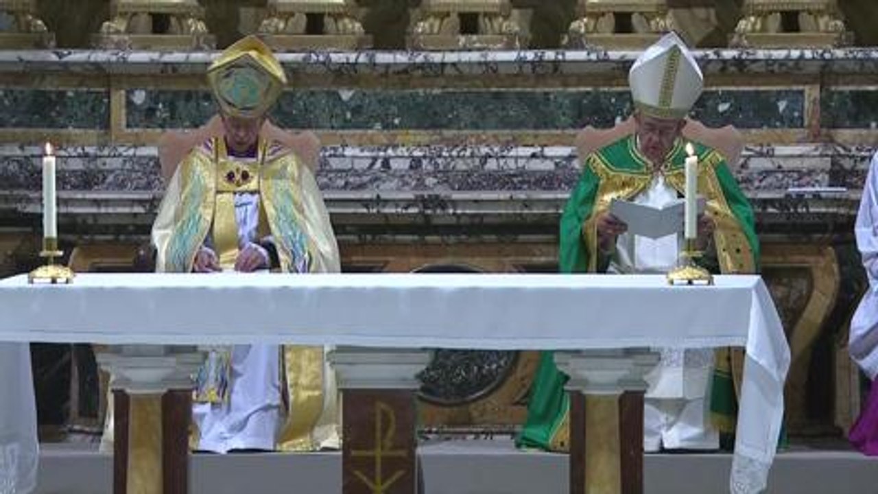 Vêpres communes pour le pape et l'archevêque de Canterbury