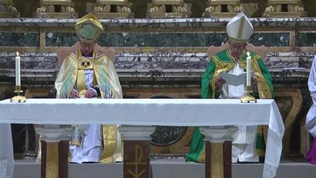 Vêpres communes pour le pape et l'archevêque de Canterbury