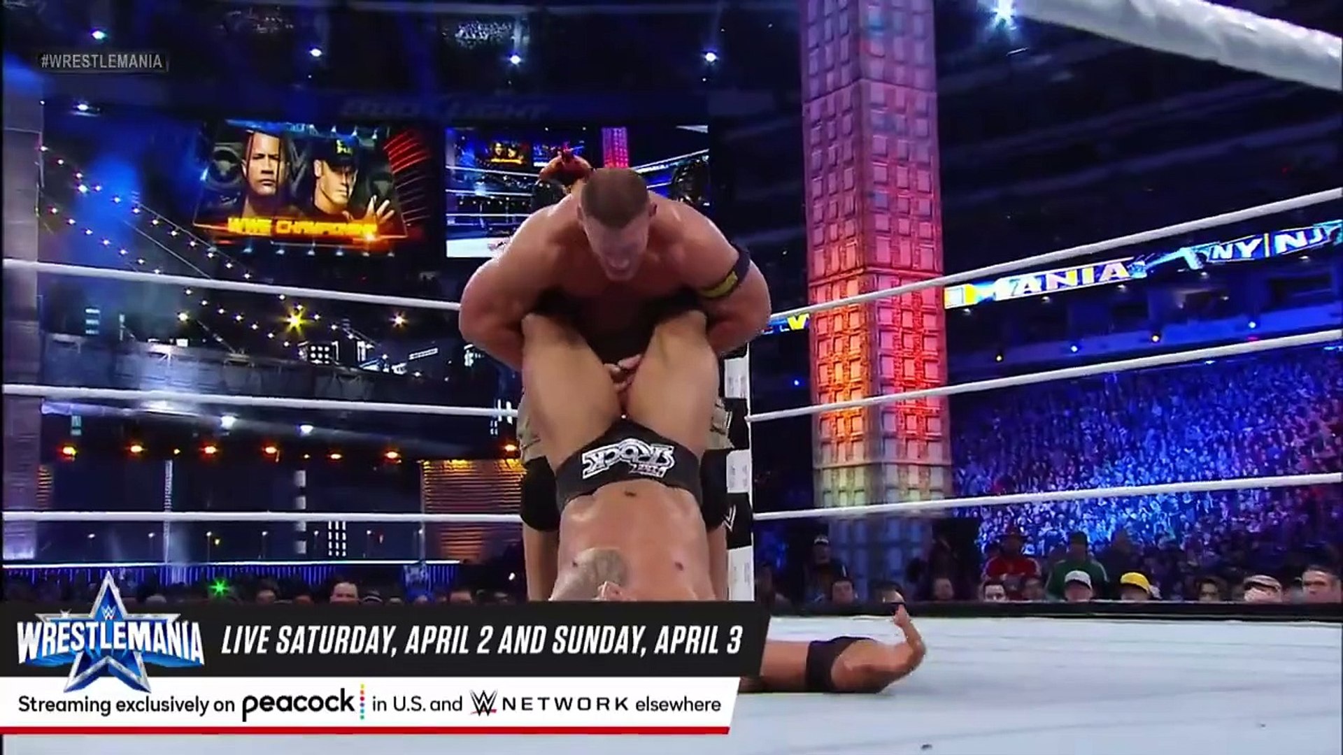 FULL MATCH - The Rock vs. John Cena | WrestleMania 29, image size:1920x1080