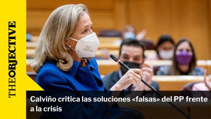 Calviño critica las soluciones «falsas» del PP frente a la crisis