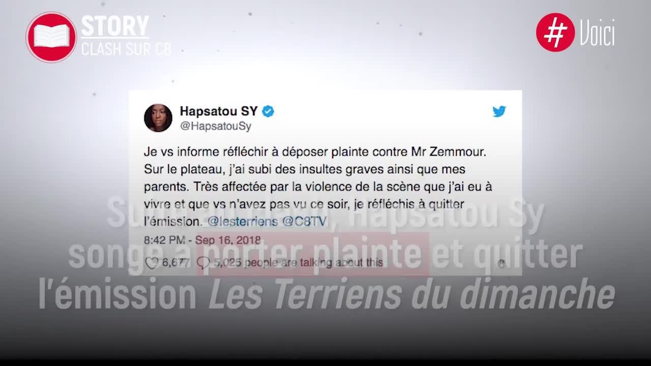 VOICI - Clash Eric Zemmour Hapsatou Sy sur C8