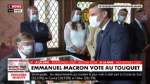 GALA VIDÉO - Brigitte et Emmanuel Macron : masqués, ils ont voté au Touquet