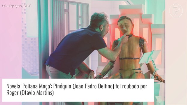 Pinóquio em 'Poliana Moça', João Pedro Delfino revela truques de maquiagem de 2h para papel: 'Aproveito para estudar'