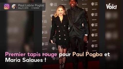 VOICI - Paul Pogba s’offre son premier tapis rouge au côté de sa chérie, Maria Salaues