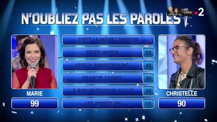 VOICI- n'oubliez pas les paroles: Christelle perd sa place de Maestro