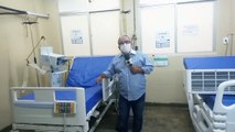 Apresentador da TV Diário do Sertão se emociona ao entrar na Ala Covid do Hospital de Cajazeiras, fechada após casos serem zerados