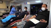 Son dakika haberi | Polisler iftar sonrasında kan bağışında bulundu