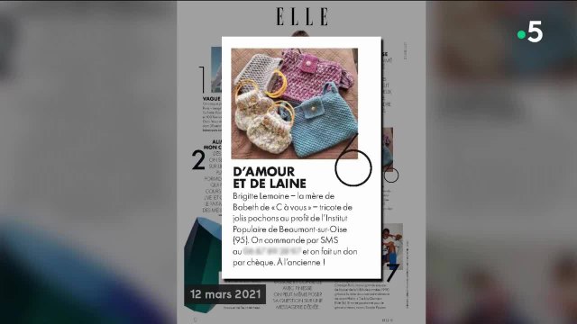 VOICI C à vous : Anne-Elisabeth Lemoine fait de la publicité pour les tricots de sa mère