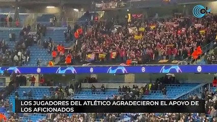 LOS JUGADORES DEL ATLÉTICO AGRADECIERON EL APOYO DE LOS AFICIONADOS