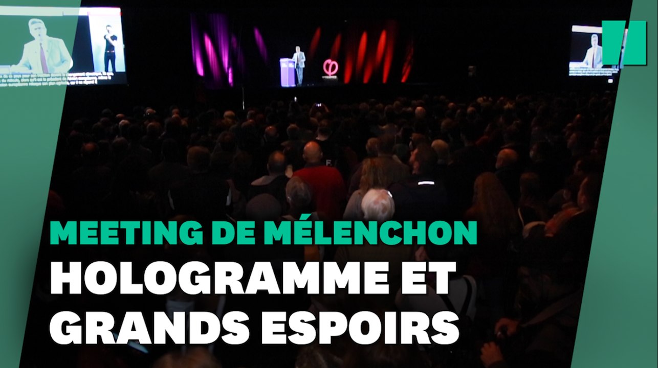 Ces électeurs de Jean-Luc Mélenchon assistent à leur premier meeting (et à leur premier hologramme)