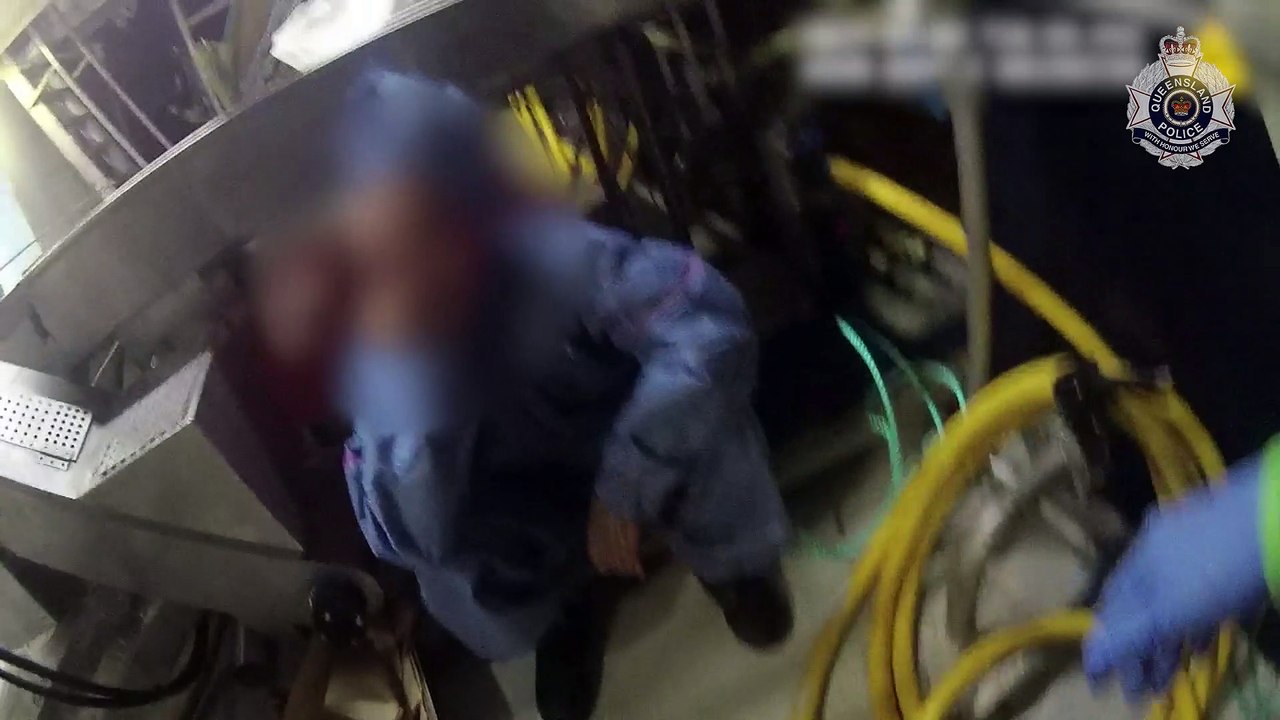 Police deal with a GBH incident on a Gulf prawn...