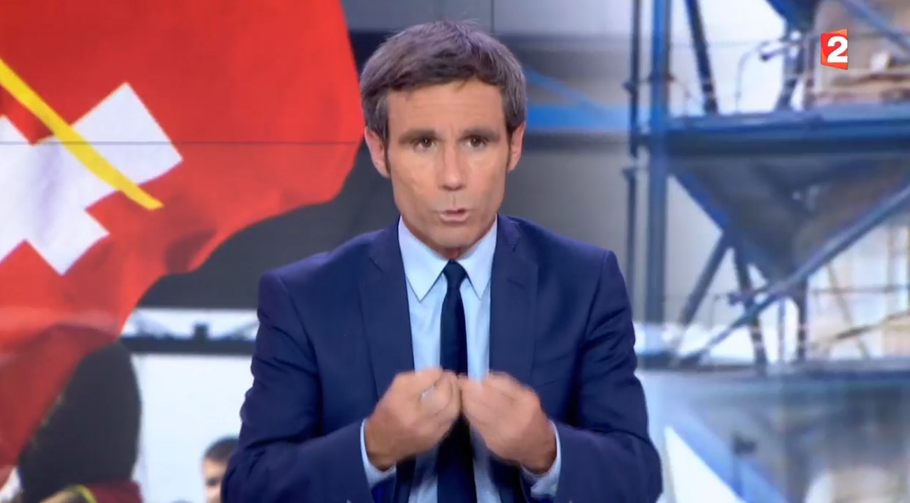David Pujadas s'énerve contre un collègue... sa...
