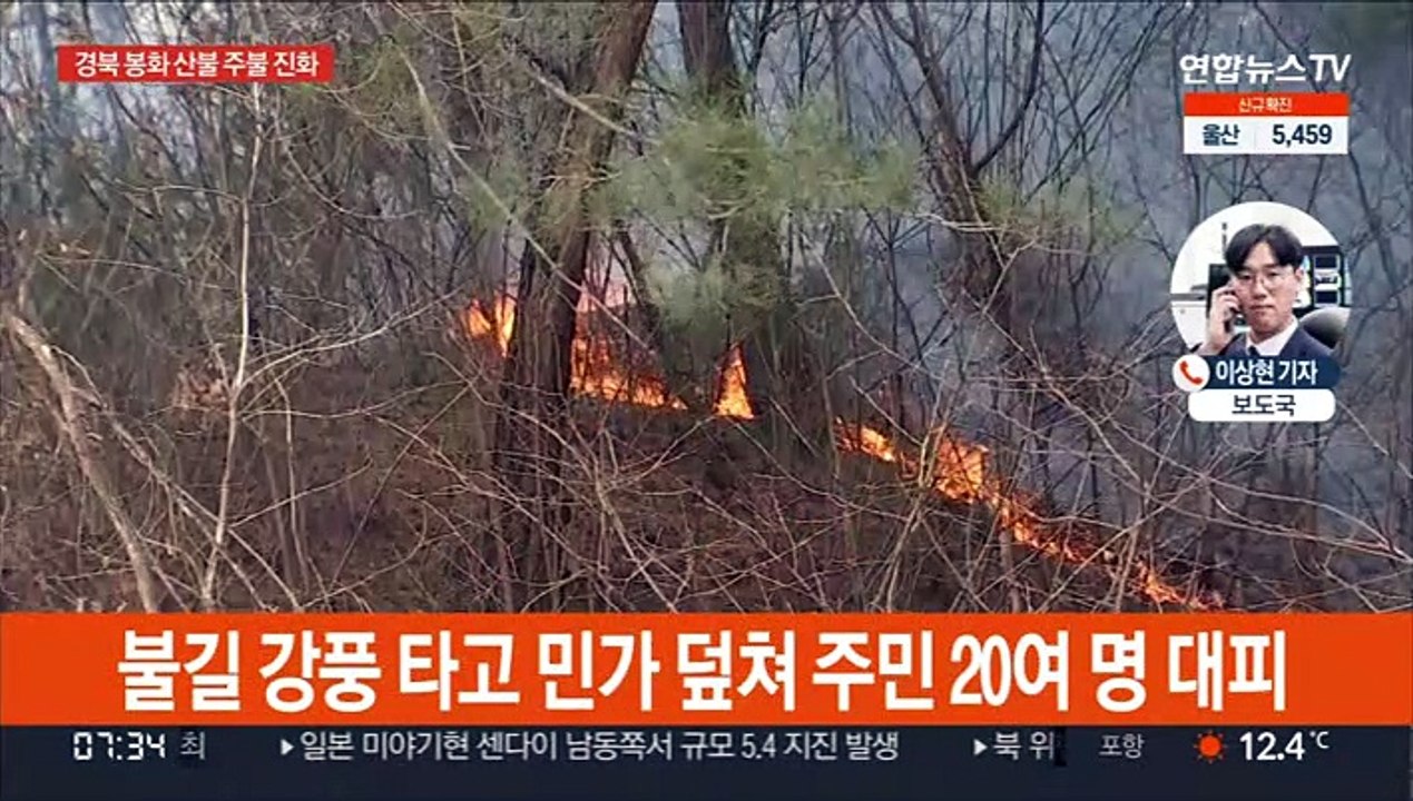 경북 봉화 산불 17시간 30분 만에 주불 진화