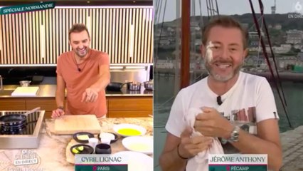 FEMME ACTUELLE - "Tous en cuisine" : Jérôme Anthony se fait "ch*er dessus" par une mouette en pleine recette
