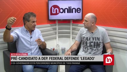 Pré-candidato a deputado federal, Beto Richa defende ‘legado’