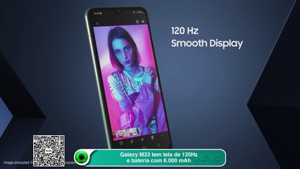 Galaxy M33 tem tela de 120Hz e bateria com 6.000 mAh