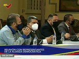 Presidente Maduro se reúne con representantes de la Alianza Democrática en el Palacio de Miraflores