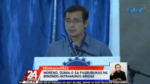 Moreno, dumalo sa pagbubukas ng Binondo-Intramuros bridge | 24 Oras