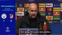 Guardiola praises Man City duo after Atlético win