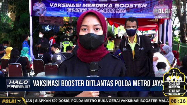 Live Report Munzi Aulia Terkait Vaksinasi Booster Ditlantas Polda Metro Jaya