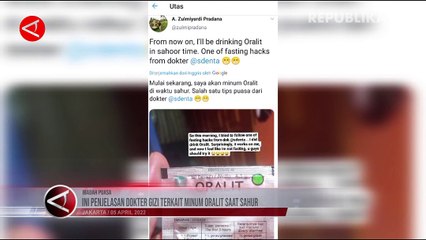 Oralit Jadi Pengganti Cairan Tubuh Saat Puasa, Apakah Aman Dikonsumsi?