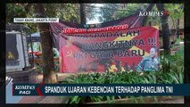 Spanduk Ujaran Kebencian pada Panglima TNI, Foto Jenderal Andika Diedit Pakai Baju PKI