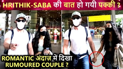 下载视频: Hrithik Roshan Walks Hand-In-Hand With Rumoured GF Saba Azad At Airport, Relationship CONFIRMED?