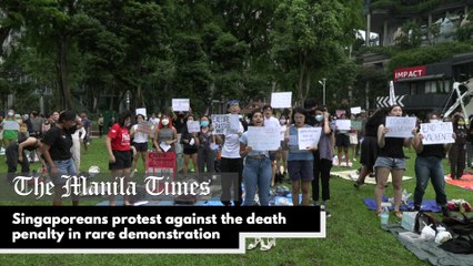 Singaporeans protest against the death penalty in rare demonstration