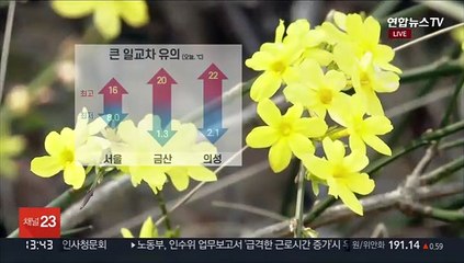 [날씨] 내륙 큰 일교차…맑은 날씨 속 대기 건조 심해