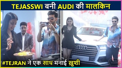 WOW ! Love Birds Tejasswi & Karan Kundrra Bring Home Audi Q7
