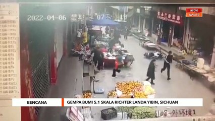 Bencana | Gempa bumi 5.1 skala Richter landa Yibin, Sichuan