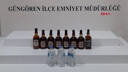 Güngören'de çayevine baskında sahte içki ele geçirildi