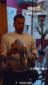 Pedro Teixeira e Cláudia Vieira juntos no aniversário da filha