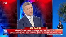 Ümit Özdağ canlı yayında cumhurbaşkanı adayını açıkladı