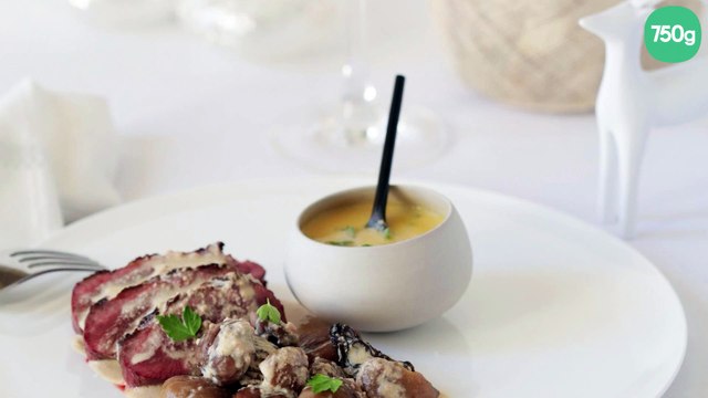 Magret à la sauce au Foie Gras et châtaignes