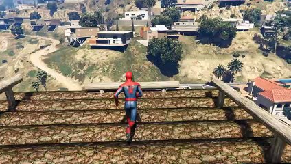 GTA V Water Ragdolls - Elephant Overcome Spiderman Bridge #28 (Funny Moments)