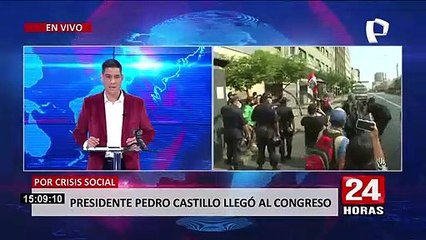 Pedro Castillo desde el Congreso: "Estamos dispuestos a conversar y ver una salida a este escenario"