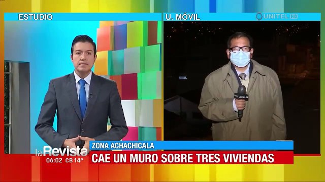 La Paz: Cae un muro sobre tres viviendas en Achachicala y familias fueron evacuadas