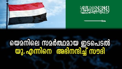 യെമനിലെ സമര്‍ത്ഥമായ ഇടപെടല്‍യു.എന്നിനെ അഭിനന്ദിച്ച് സൗദി
