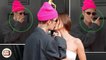 Fans are clap with the moment Justin Bieber wipes his lips after kissing Hailey in Grammy
