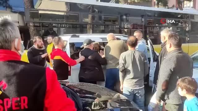 Beykoz'da yol verme kavgası... Araçtan inen şahıs İETT otobüsüne böyle saldırdı